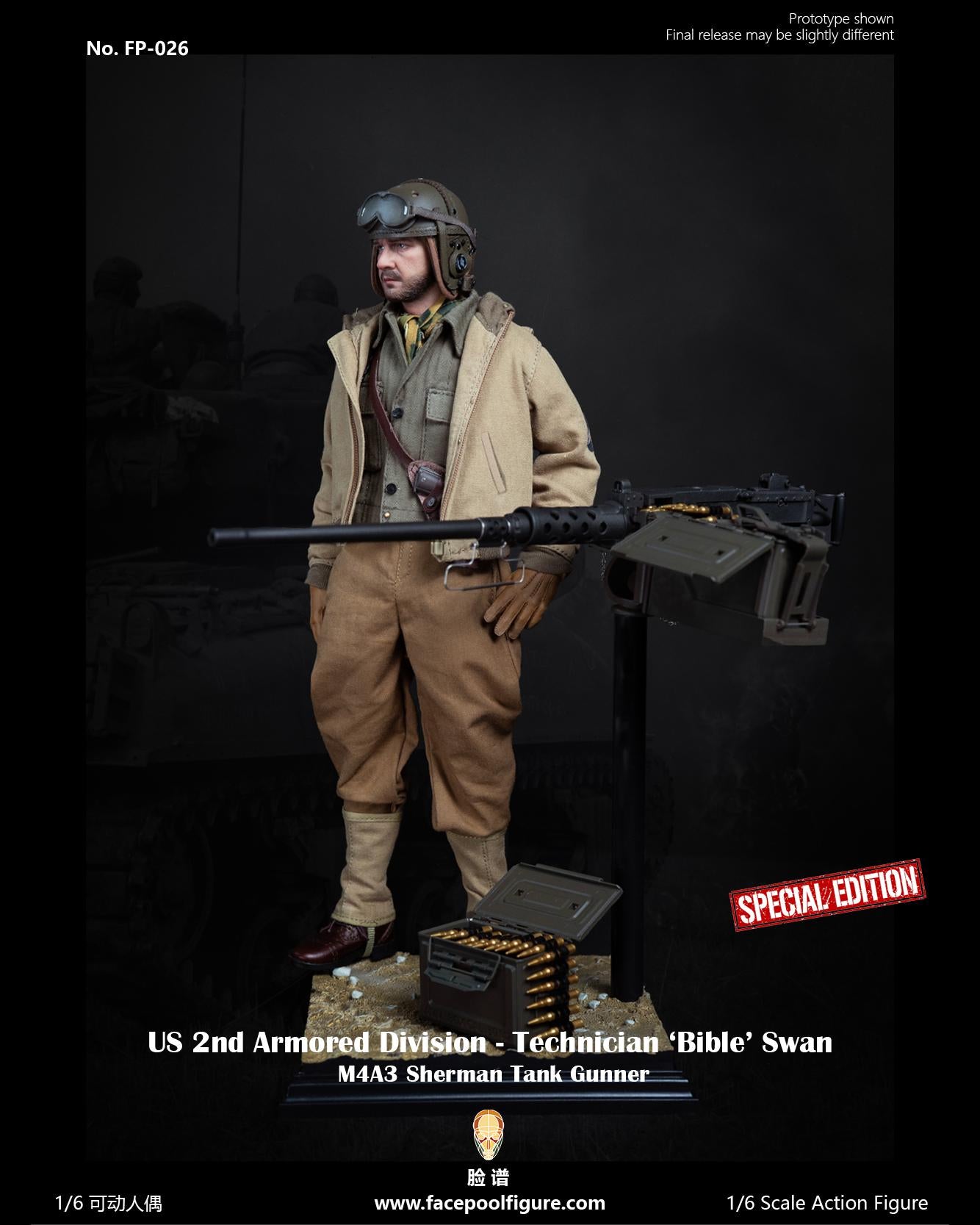 FacepoolFigure FP026B 1/6 US 2nd Armored Division Technician "Bible" Swan (Special Edition)