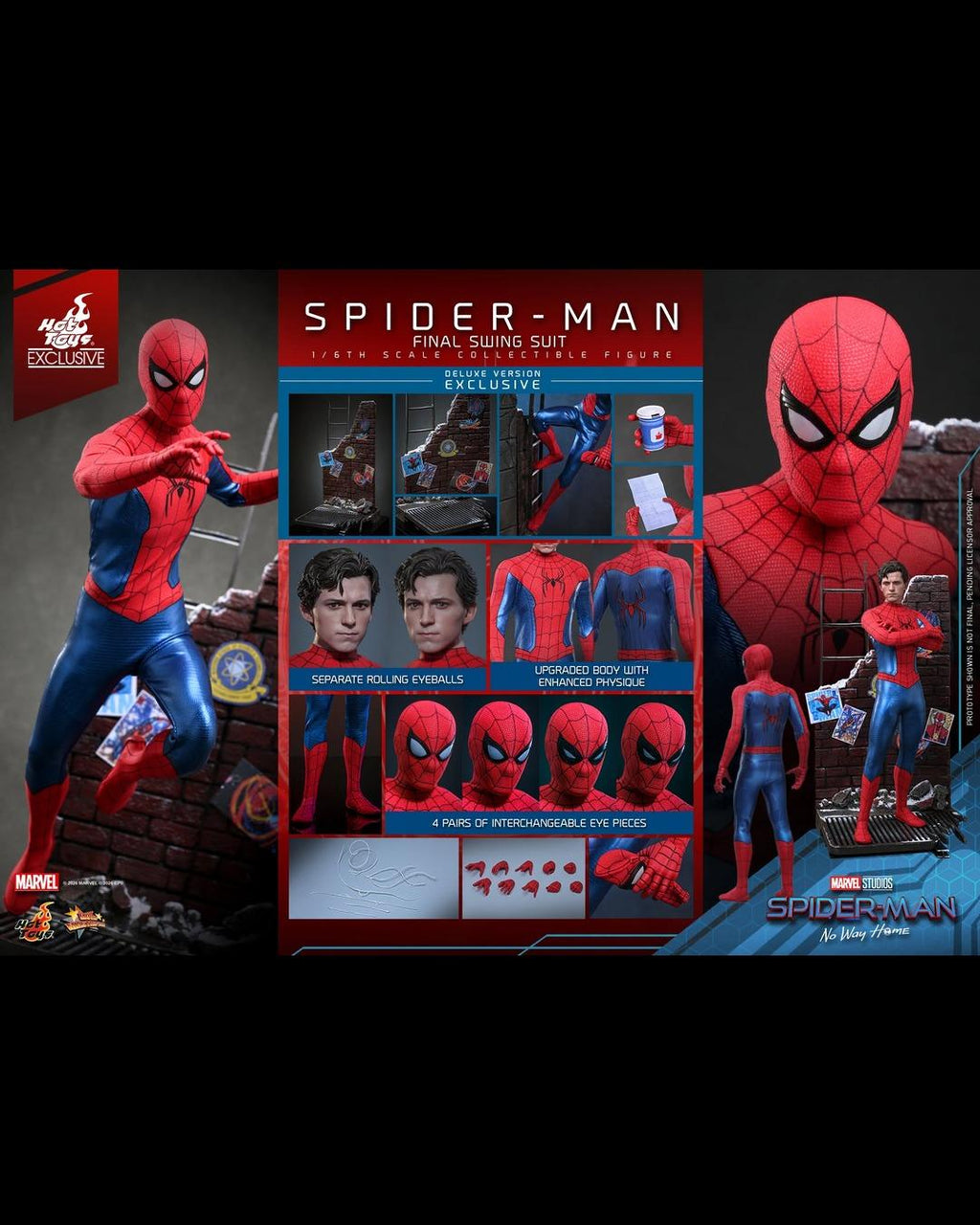 Hot Toys MMS922 1/6 Spider-Man : No Way Home - Spider-Man (Final Swing Suit) (Deluxe Ver)