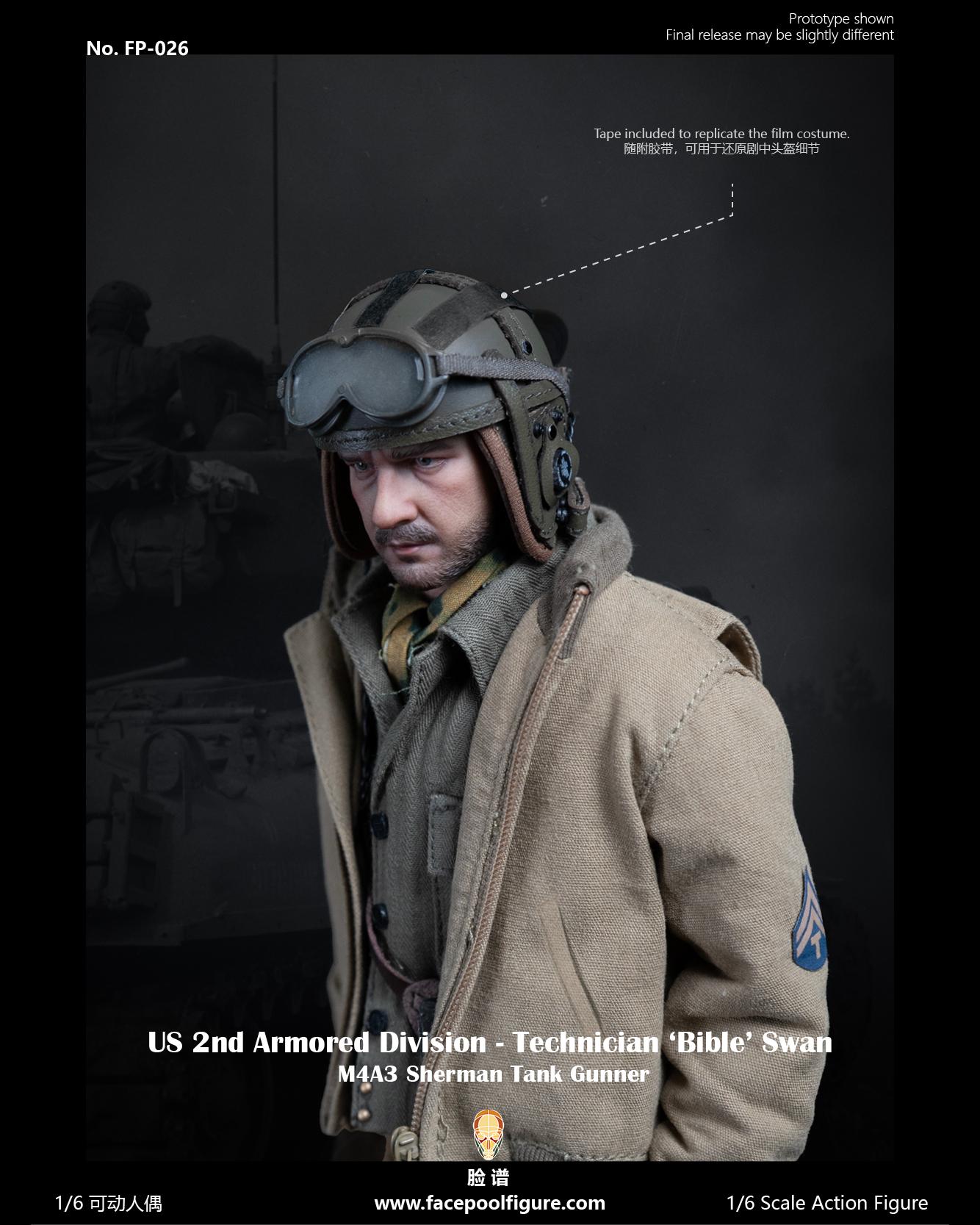 FacepoolFigure FP026A 1/6 US 2nd Armored Division Technician "Bible" Swan (Standard Edition)