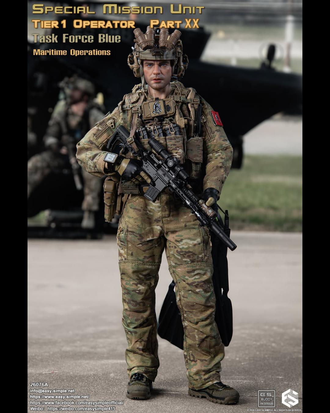 Easy&Simple 26076A 1/6 SMU Tier 1 Operator Part XX Task Force Blue (Maritime Operations)