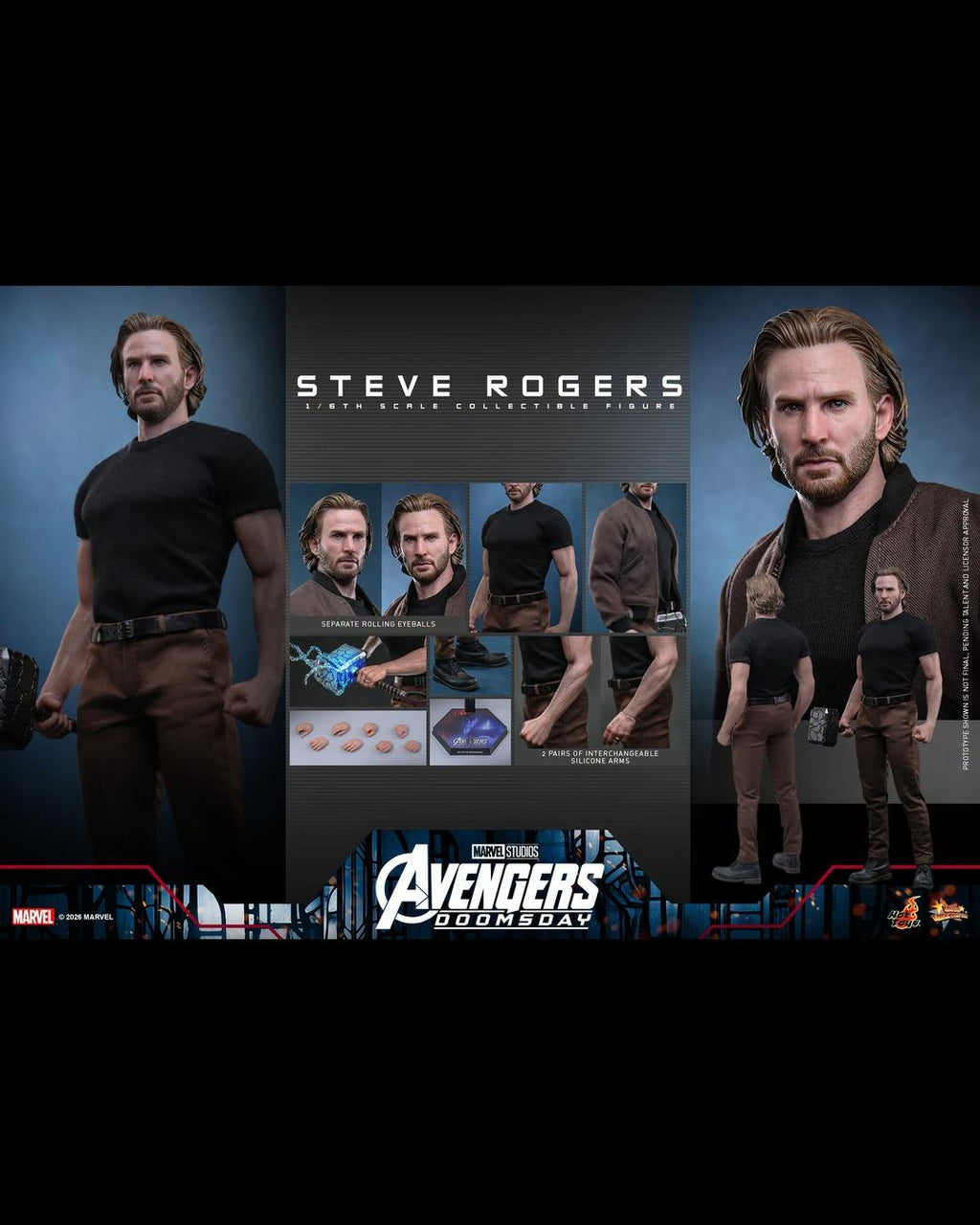 Hot Toys MMS928 1/6 Avengers Doomsday : Steve Rogers (Regular Edition)