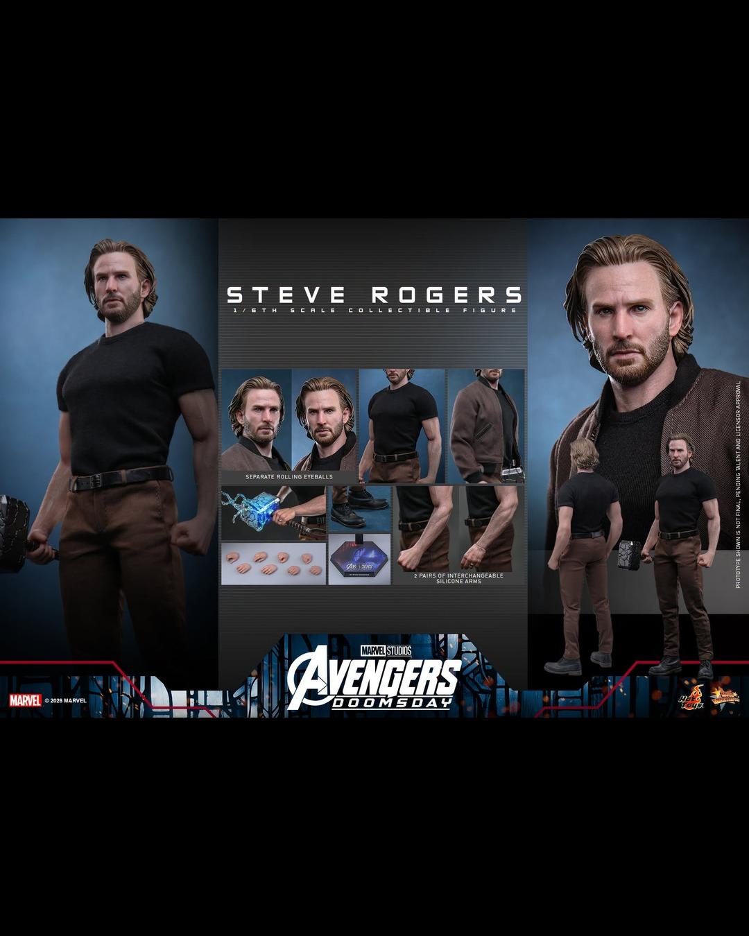 Hot Toys MMS928 1/6 Avengers Doomsday : Steve Rogers (Regular Edition)