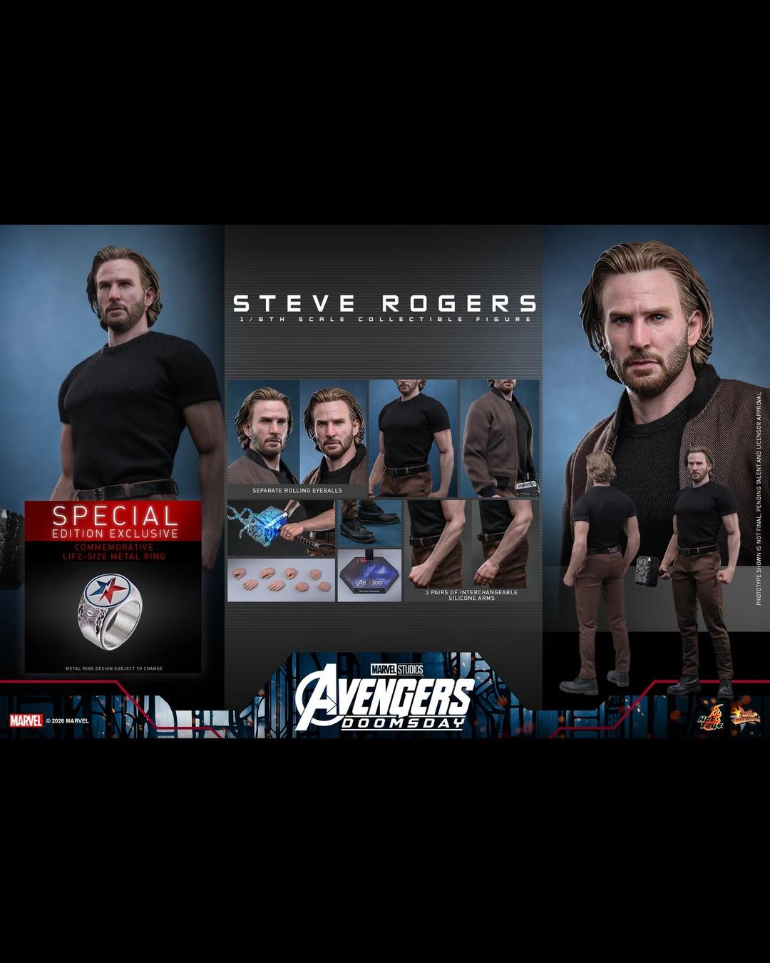 Hot Toys MMS928B 1/6 Avengers Doomsday : Steve Rogers (Special Edition)